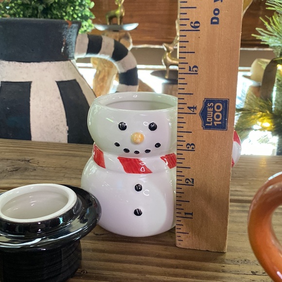 Pottery Barn and Williams Sonoma Figural Christmas Holiday Mugs - Set of 3 🦌⛄️ - Picture 14 of 16